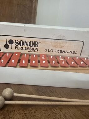 Glockenspiel Sonor Vintage Percussion Xylophone G10 Germany With 2 Extra Pads